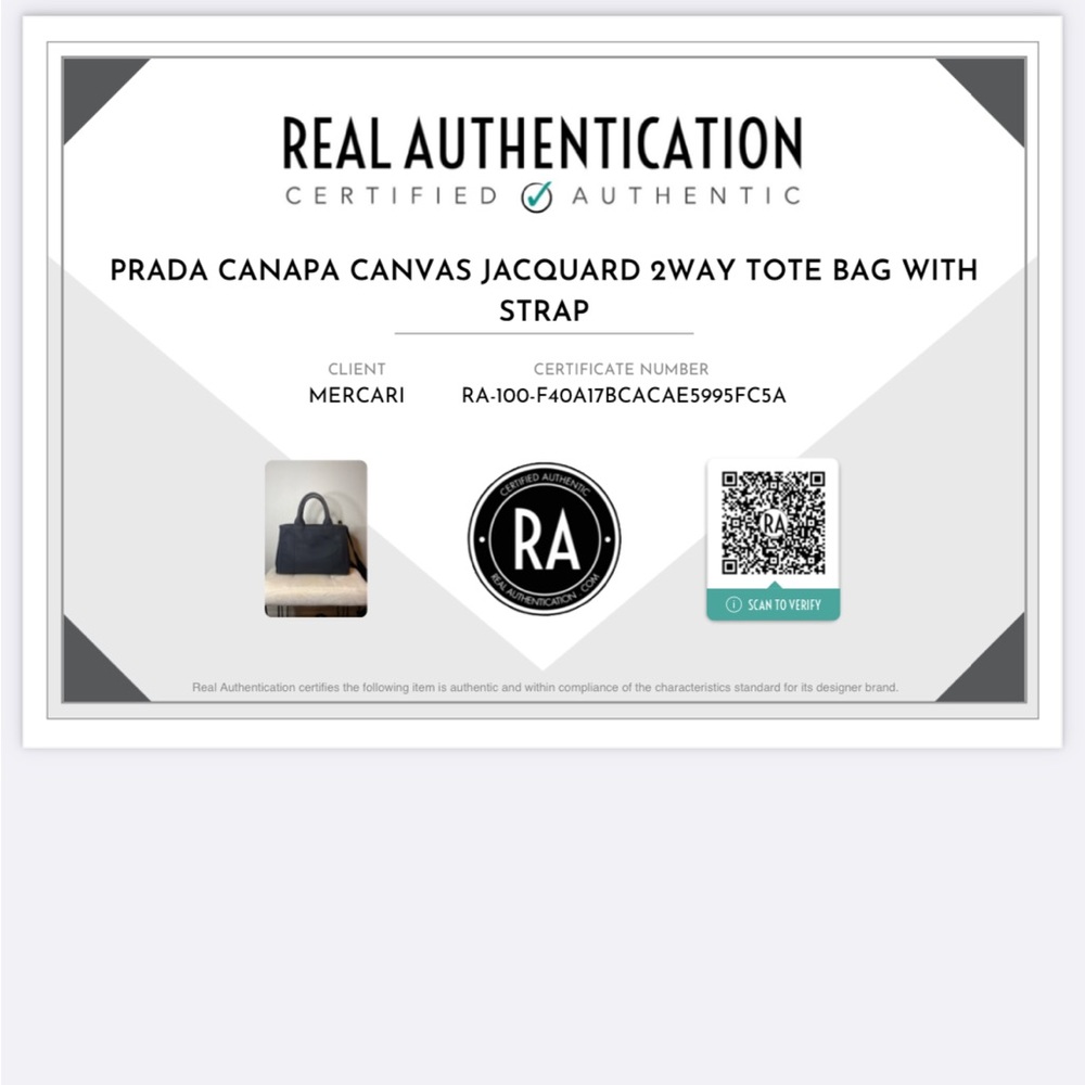 Prada Canapa Canvas tote bag jacquard 2way in black - Picture 13 of 13